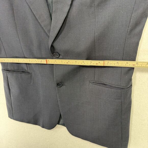 Vtg Ungaro Uomo Blazer Jacket Men 39R Black Wool Two Button Gruppo GFD Italy 90s - Picture 14 of 16